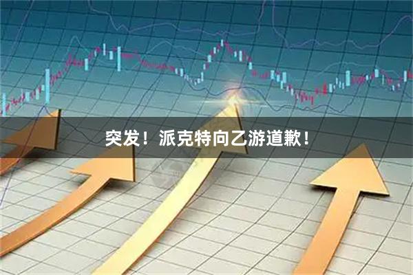 突发！派克特向乙游道歉！